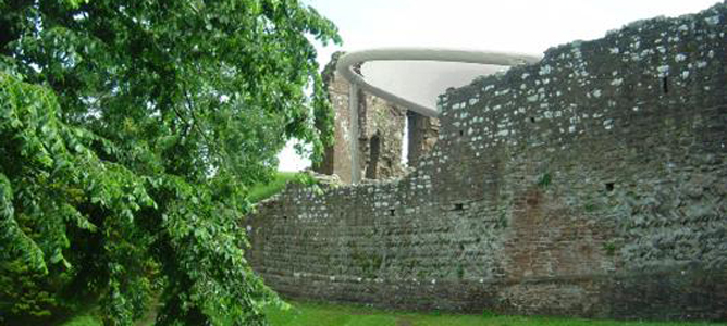 Egremont Castle Performance Structure Competition | Decosterd-Cotting Architects of Lausanne with Guscetti-Tournier Engineers from Geneva in Switzerland
