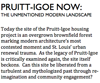 PRUITT-IGOE NOW:  THE UNMENTIONED MODERN LANDSCAPE
